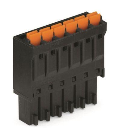 WAGO, 3.5mm Pitch, 6 Way, Pluggable Terminal Block, Plug, 714-106