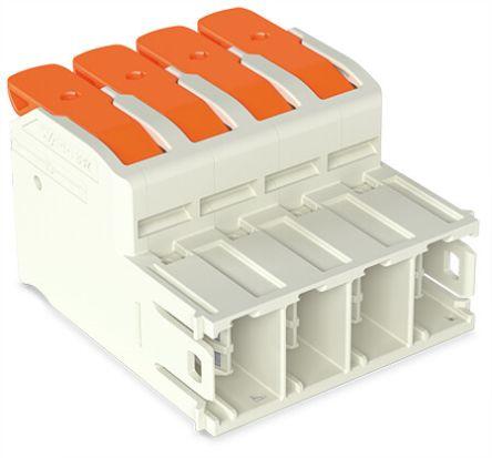 WAGO, 10.16mm Pitch, 4 Way, Pluggable Terminal Block, Plug, 832-1204
