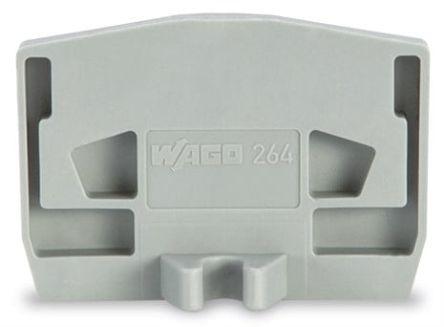 WAGO 264 Series End and Intermediate Plate with Mounting Flange for Use with 264 Series Terminal Blocks