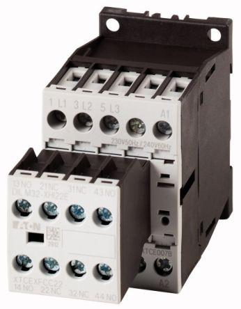 Eaton DILM Contactor, 24 V Coil, 3 Pole, 4.5 kW