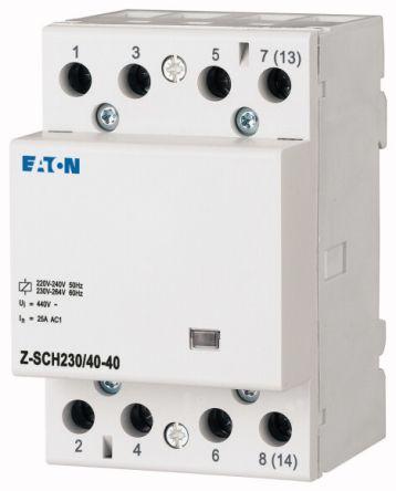 Eaton DILM Installation Contactor, 230 V ac Coil, 4N/O