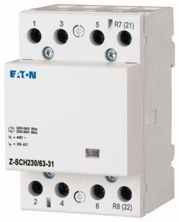 Eaton DILM Installation Contactor, 230 V ac Coil, 3N/O+1N/C