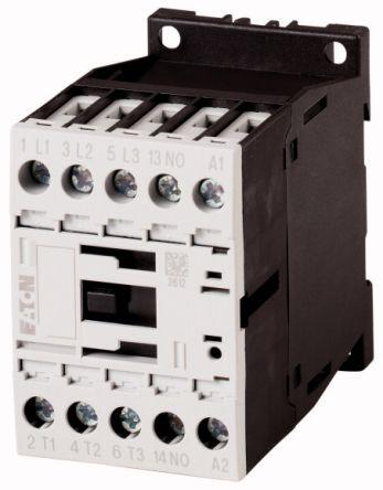 Eaton DILM Contactor, 24 V Coil, 3 Pole, 3.5 kW, 1N/O