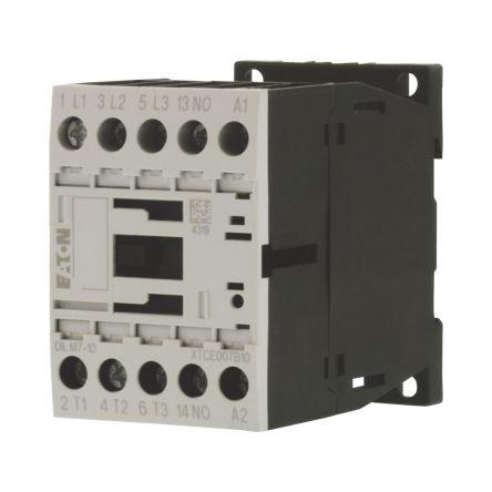 Eaton DILM Contactor, 240 V Coil, 3 Pole, 3.5 kW, 1N/O