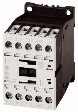 Eaton DILM Contactor, 240 V Coil, 3 Pole, 3.5 kW, 1NC