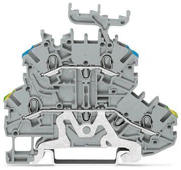 WAGO2000-2227 TOPJOB S, 2000 Series Feed Through Terminal Block, 1mm², Double-Level, Push-In Cage Clamp Termination,