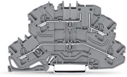 WAGO2002-2661 TOPJOB S, 2002 Series Carrier Terminal Block, 2.5mm², Double-Level, Push-In Cage Clamp Termination, ATEX,