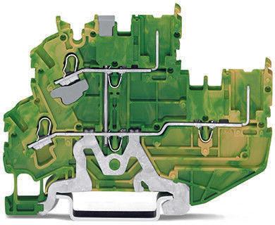 WAGO2022-2207 X-COM S, 2022 Series DIN Rail Terminal Block, 2.5mm², Double-Level, Push-In Cage Clamp Termination