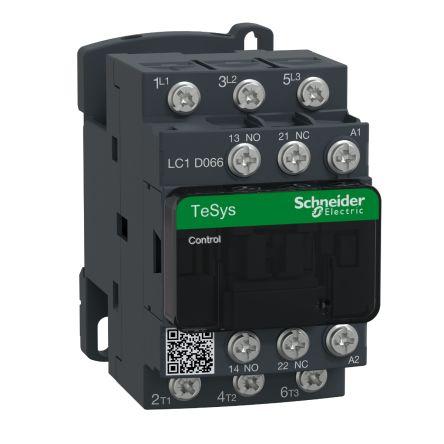 Schneider Electric TeSys D LC1D Contactor, 6 V Coil, 3 Pole, 6 A, 1 NO + 1 NC