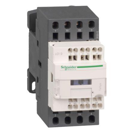 Schneider Electric TeSys D LC1D Contactor, 4 Pole, 25 A, 1 NO + 1 NC