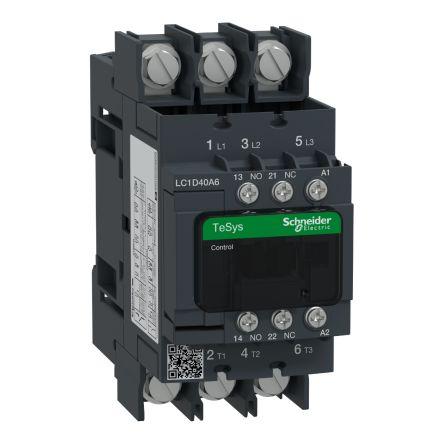 TeSys D LC1D Contactor, 3 Pole, 40 A, 1 NO + 1 NC