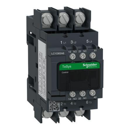 TeSys D LC1D Contactor, 3 Pole, 65 A, 1 NO + 1 NC