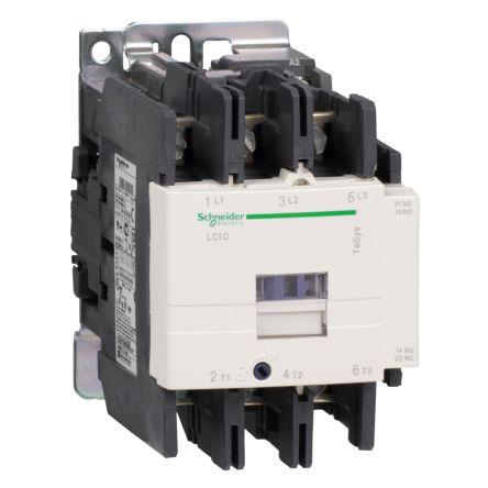 TeSys D LC1D Contactor, 3 Pole, 80 A, 1 NO + 1 NC