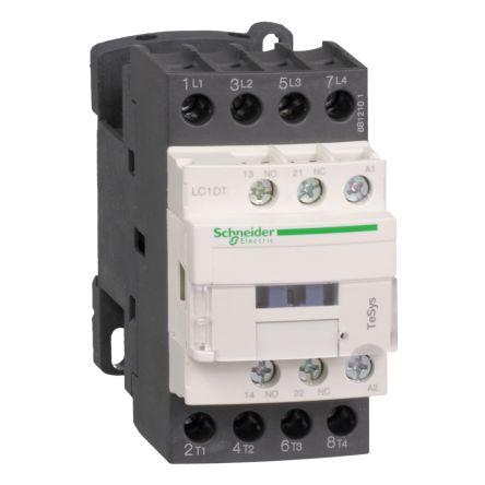 TeSys D LC1D Contactor, 24 V Coil, 4 Pole, 20 A, 1 NO + 1 NC