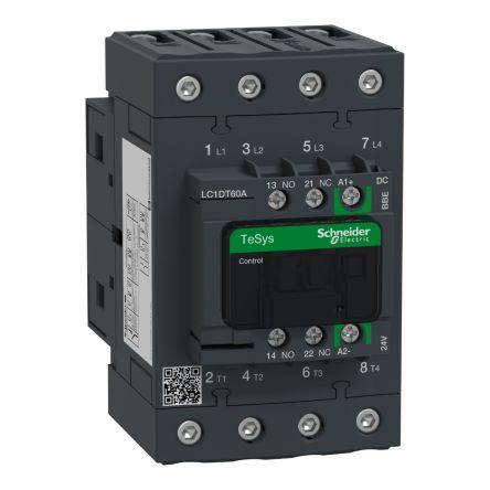 TeSys D LC1D Contactor, 4 Pole, 66 A, 1 NO + 1 NC