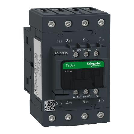 TeSys D LC1D Contactor, 4 Pole, 60 A, 1 NO + 1 NC