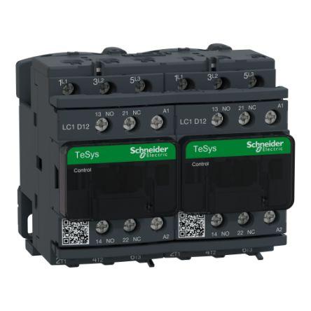 TeSys D LC2D Reversing Contactor, 3 Pole, 12 A, 1 NO + 1 NC