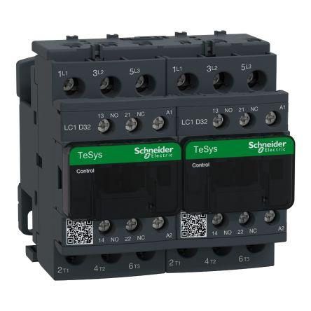 TeSys D LC2D Reversing Contactor, 3 Pole, 32 A, 1 NO + 1 NC