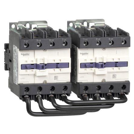 TeSys D LC2D Reversing Contactor, 4 Pole, 25 A, 1 NO + 1 NC