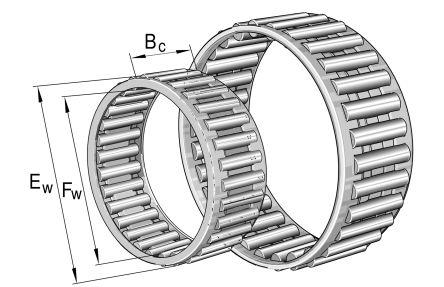 INA K10X13X10-TV/0-7 10mm I.D Needle Roller Bearing, 13mm O.D