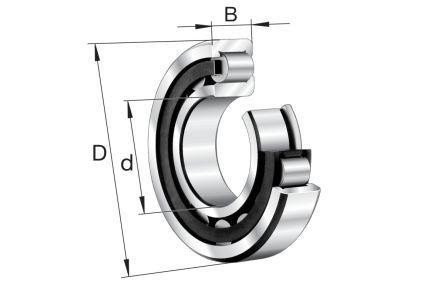 FAG NJ212-E-XL-TVP2 60mm I.D Cylindrical Roller Bearing, 110mm O.D