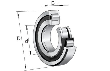 FAG NUP2206-E-XL-TVP2 30mm I.D Cylindrical Roller Bearing, 62mm O.D