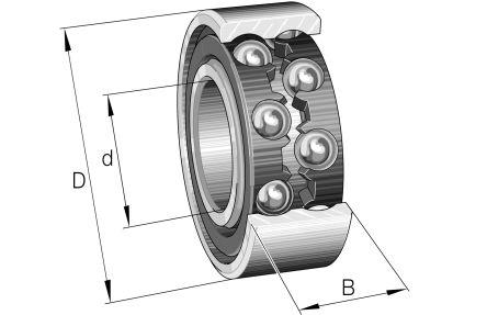 FAG 4204-BB-TVH Double Row Deep Groove Ball Bearing- Open Type 20mm I.D, 47mm O.D