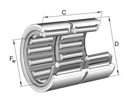 INA RNA69/32-ZW-XL 40mm I.D Needle Roller Bearing, 52mm O.D