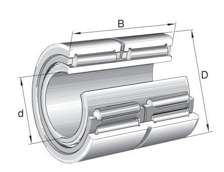 INA NA6911-ZW-XL 55mm I.D Needle Roller Bearing, 80mm O.D