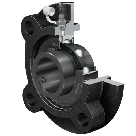 4 Hole Flange Bearing Unit, UCFC206-J7, 30mm ID