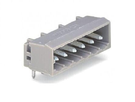 Wago 231 Series Series Angled PCB Header, 10 Contact(s), 5mm Pitch, 1 Row(s)