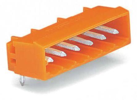 Wago 231 Series Series Angled PCB Header, 6 Contact(s), 5.08mm Pitch, 1 Row(s)