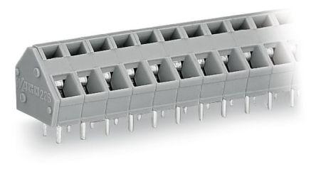 Wago 236 Series PCB Terminal, 8-Contact, 5.08mm Pitch, Through Hole Mount, 1-Row, Cage Clamp Termination