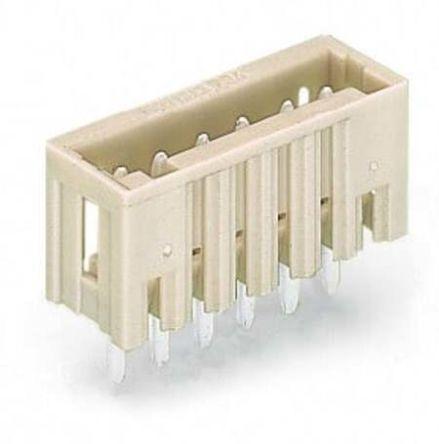 Wago 734 Series Series Straight PCB Header, 6 Contact(s), 3.5mm Pitch, 1 Row(s)