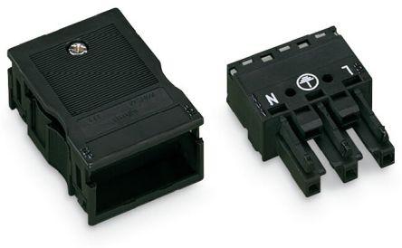 Wago 770 Series Lighting Connector, 3-Pole, Female, 3-Way, Flush Mount, 25A