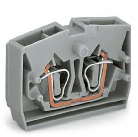 WAGO 264 Series Terminal Block, 2-Way, 24A, 28 - 12 AWG Wire, Cage Clamp Termination