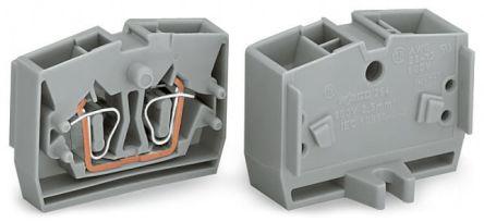 WAGO 264 Series Terminal Block, 2-Way, 24A, 28 - 12 AWG Wire, Cage Clamp Termination