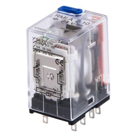 RELAY 10A 250VAC/30VDC, 12VDC COIL, DPDT