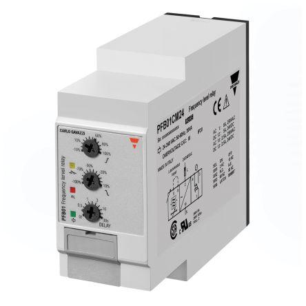 Carlo Gavazzi Frequency Monitoring Relay, SPDT, 24 â†’ 240V ac, DIN Rail, PFB01CM24