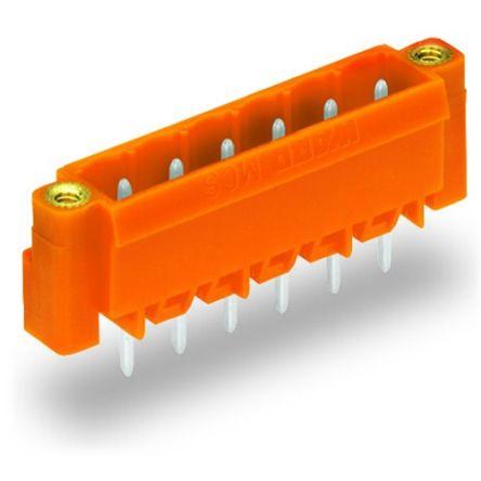 WAGO 231 Series Straight PCB Mount PCB Header, 8 Contact(s), 5.08mm Pitch, 1 Row(s), Shrouded