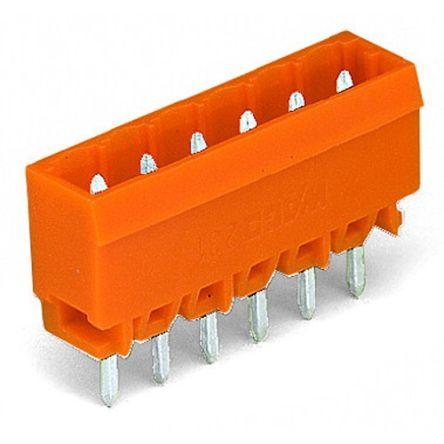 WAGO 231 Series Straight PCB Mount PCB Header, 5 Contact(s), 5.08mm Pitch, 1 Row(s), Shrouded
