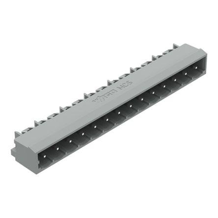 WAGO 231 Series Angled Vertical/Horizontal Mount PCB Header, 14 Contact(s), 5mm Pitch, 1 Row(s), Shrouded