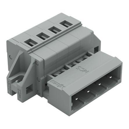 WAGO 231 Series Pluggable Connector, 4-Pole, Male, 4-Way, Snap-In, 12A