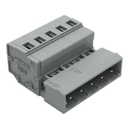 WAGO 231 Series Pluggable Connector, 5-Pole, Male, 5-Way, Snap-In, 12A