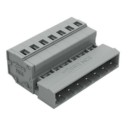 WAGO 231 Series Connector, 7-Pole, Male, 7-Way, Plug-In, 15A