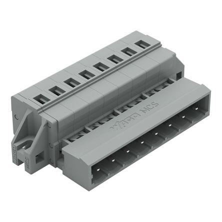 WAGO 231 Series Pluggable Connector, 8-Pole, Male, 8-Way, Snap-In, 12A