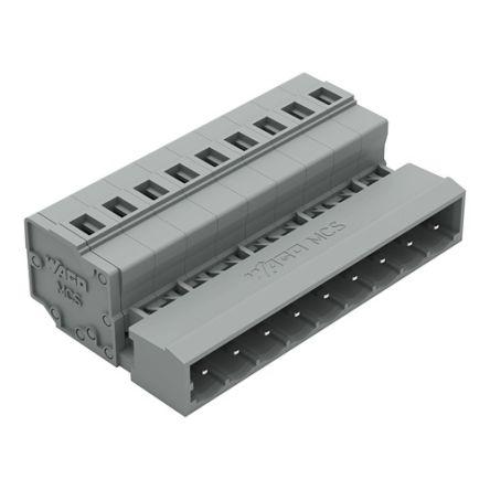 WAGO 231 Series Connector, 9-Pole, Male, 9-Way, Snap-In, 12A