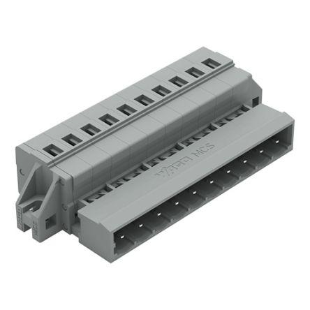 WAGO 231-610 Series Pluggable Connector, 10-Pole, Male, 10-Way, Feed Through, 15A