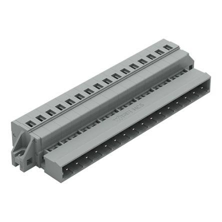 WAGO 231 Series Pluggable Connector, 16-Pole, Male, 16-Way, Feed Through, 15A