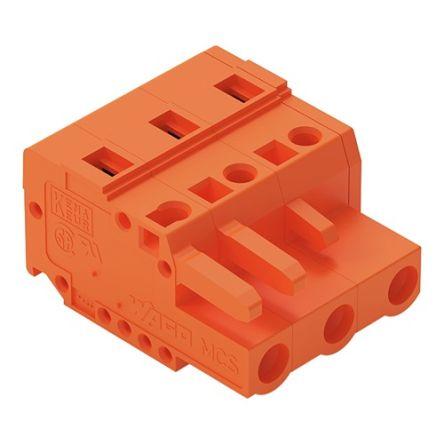 WAGO 231 Series Pluggable Connector, 3-Pole, Female, 3-Way, Snap-In, 16A